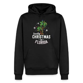 Familienweihnacht in Florida Palmen Weihnachten Strand - Männer Premium Bio Hoodie - Schwarz - Vorne - Nico (187cm)