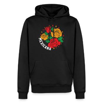 Chemise Mexicana, Cadeau Floral Morena Femmes pour - Sweat à capuche Premium bio Homme - noir - Devant - Nico (187cm)