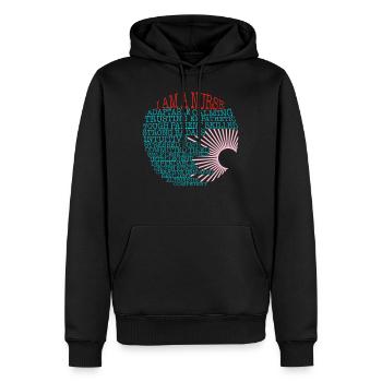 Chemise d’infirmière, Je suis une infirmière adaptable drôle de tee-shirt, - Sweat à capuche Premium bio Homme - noir - Devant - Nico (187cm)