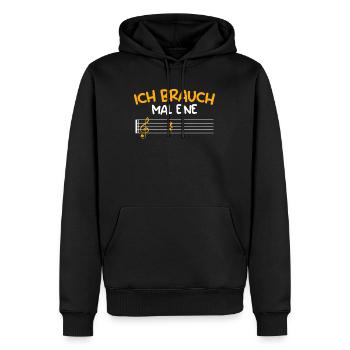 Musiker ich brauche mal eine Pause Noten - Männer Premium Bio Hoodie - Schwarz - Vorne - Nico (187cm)