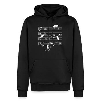 Notes de musique des fans de Katzenjammer Katzen - Sweat à capuche Premium bio Homme - noir - Devant - Nico (187cm)