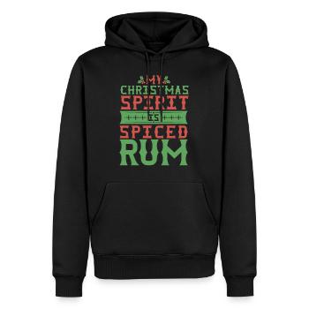 Christmas Spirit ist Spiced Rum Funny Bar - Männer Premium Bio Hoodie - Schwarz - Vorne - Nico (187cm)