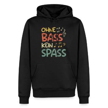 Musik Band ohne Bass kein Spaß Noten - Männer Premium Bio Hoodie - Schwarz - Vorne - Nico (187cm)