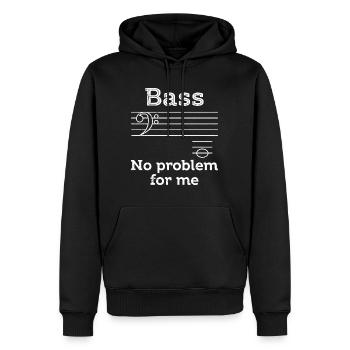 La basse n'est pas un problème pour moi les notes de musique - Sweat à capuche Premium bio Homme - noir - Devant - Nico (187cm)