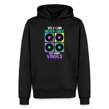 Vous ne pouvez jamais avoir assez de disque vinyle - Sweat à capuche Premium bio Homme - noir - Devant - Nico (187cm)