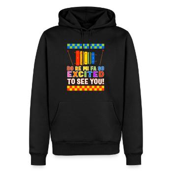 Musiklehrer Shirt, do Re Mi FA so aufgeregt - Männer Premium Bio Hoodie - Schwarz - Vorne - Nico (187cm)