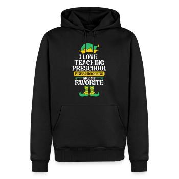Vorschullehrer Elf Weihnachten Pre-K Schule I - Männer Premium Bio Hoodie - Schwarz - Vorne - Nico (187cm)