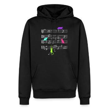Notes de musique des fans de Katzenjammer Katzen - Sweat à capuche Premium bio Homme - noir - Devant - Nico (187cm)