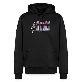 Musik Ich bin ein Piano Mädchen Klavier - Männer Premium Bio Hoodie - Schwarz - Vorne - Nico (187cm)