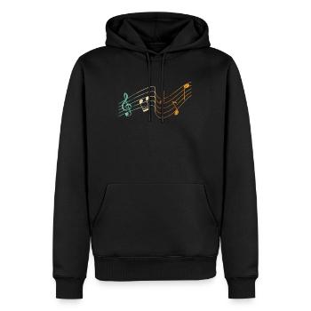 Musikliebhaber ich liebe Musik singen - Männer Premium Bio Hoodie - Schwarz - Vorne - Nico (187cm)
