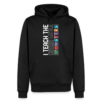 Halloween Lehrer Shirt, Teach The Cutest Little - Männer Premium Bio Hoodie - Schwarz - Vorne - Nico (187cm)