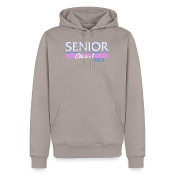 Abschlusshemd, Senior Class Of 2023 Geschenkende - Männer Premium Bio Hoodie - Taupe - Vorne - Nico (187cm)