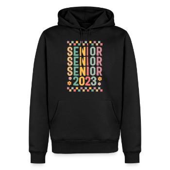 Graduation Shirt, Senior Class Of 2023 Floral - Men’s Premium Organic Hoodie - black - Front - Nico (187cm)