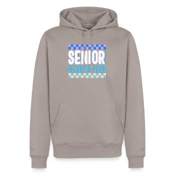 Abschlusshemd, Senior Class Of 2023 Geschenkende - Männer Premium Bio Hoodie - Taupe - Vorne - Nico (187cm)