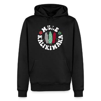 Mele Kalikimaka Christmas In Hawaii Hawaiian - Men’s Premium Organic Hoodie - black - Front - Nico (187cm)