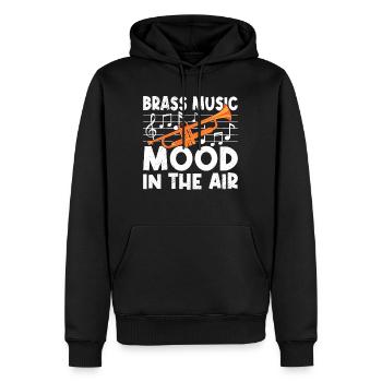 Stimmung in der Luft Blasmusik Orchester Trompete - Männer Premium Bio Hoodie - Schwarz - Vorne - Nico (187cm)