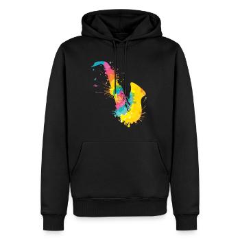 Jazz Band Orchester Musik Ich spiele Saxophon - Männer Premium Bio Hoodie - Schwarz - Vorne - Nico (187cm)