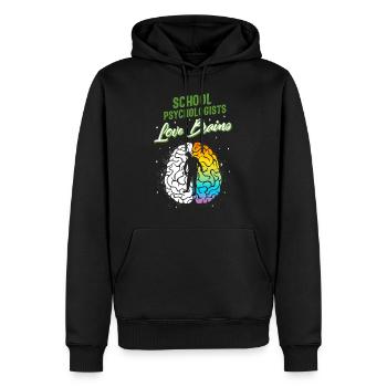Halloween Psychology Shirt, School Psychologist - Men’s Premium Organic Hoodie - black - Front - Nico (187cm)