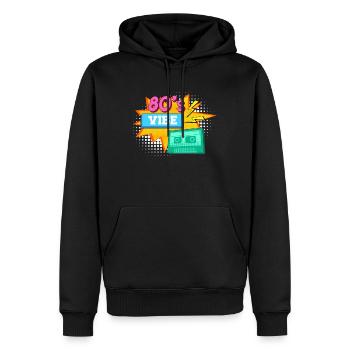 Music I have the vibe 80s - Men’s Premium Organic Hoodie - black - Front - Nico (187cm)