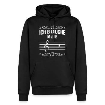 Musiker ich brauche mal ne Pause Musik Noten - Männer Premium Bio Hoodie - Schwarz - Vorne - Nico (187cm)
