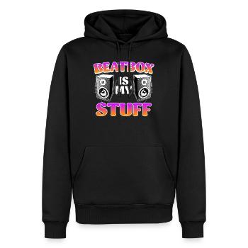 HipHop Beatbox c’est mon truc Chanter - Sweat à capuche Premium bio Homme - noir - Devant - Nico (187cm)