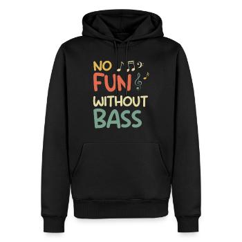 Musik Band ohne Bass kein Spaß Noten - Männer Premium Bio Hoodie - Schwarz - Vorne - Nico (187cm)