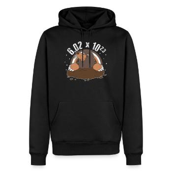 Mole Day Shirt, 6,02 x 10 Avogadro's Number Mole - Männer Premium Bio Hoodie - Schwarz - Vorne - Nico (187cm)