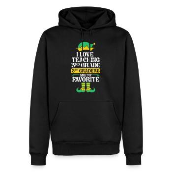 3. Klasse Lehrerin Elf Weihnachtsschulfest I - Männer Premium Bio Hoodie - Schwarz - Vorne - Nico (187cm)