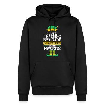5. Klasse Lehrerin Elf Weihnachtsfeier I - Männer Premium Bio Hoodie - Schwarz - Vorne - Nico (187cm)