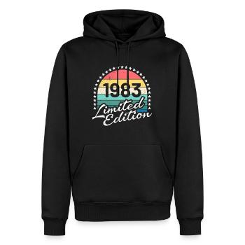 40 Jahre limitierte Auflage 40. Geburtstag - Männer Premium Bio Hoodie - Schwarz - Vorne - Nico (187cm)