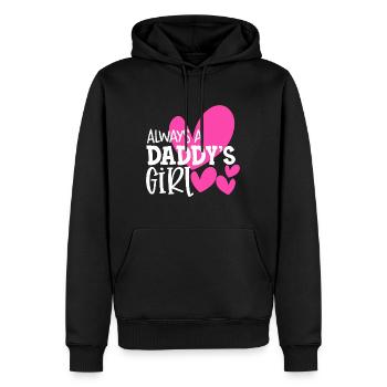 Toujours un papa fille chemise fille filles filles femmes - Sweat à capuche Premium bio Homme - noir - Devant - Nico (187cm)