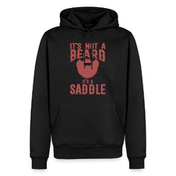 Lustig Es ist kein Bart Es ist ein Sattelgeschenk Bart Lo - Männer Premium Bio Hoodie - Schwarz - Vorne - Nico (187cm)