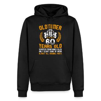 60. Geburtstag alle Teile original 60 Jahre - Männer Premium Bio Hoodie - Schwarz - Vorne - Nico (187cm)