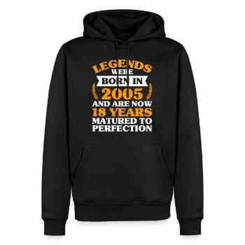 18 ans mûris à la perfection 18e anniversaire - Sweat à capuche Premium bio Homme - noir - Devant - Nico (187cm)