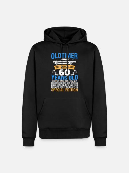 Klassieke auto 60 jaar 60ste verjaardag - Mannen Premium Bio hoodie - zwart
