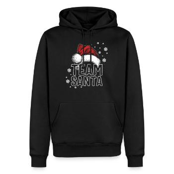 Weihnachtsshirt, Team Santa Weihnachtsmann Weihnachtsmütze - Männer Premium Bio Hoodie - Schwarz - Vorne - Nico (187cm)