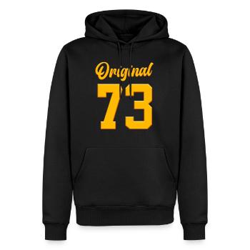 50. Geburtstag Jahrgang 1973 50 Jahre - Männer Premium Bio Hoodie - Schwarz - Vorne - Nico (187cm)