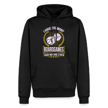Ich habe zu viele Brettspiele - Brettspiele Geschenk - Männer Premium Bio Hoodie - Schwarz - Vorne - Nico (187cm)