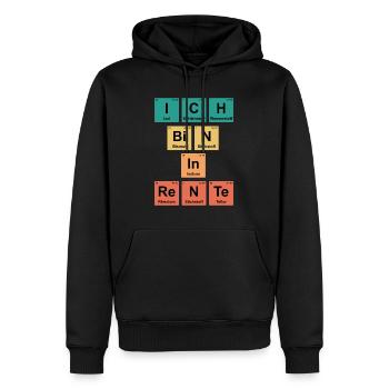 Ich bin in Rente Lehrer Renteneintritt - Männer Premium Bio Hoodie - Schwarz - Vorne - Nico (187cm)