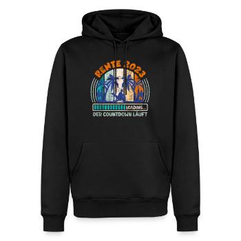 Rente 2023 Renteneintritt Countdown läuft - Männer Premium Bio Hoodie - Schwarz - Vorne - Nico (187cm)