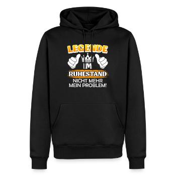 Retraite 2023 légende retirée - Sweat à capuche Premium bio Homme - noir - Devant - Nico (187cm)