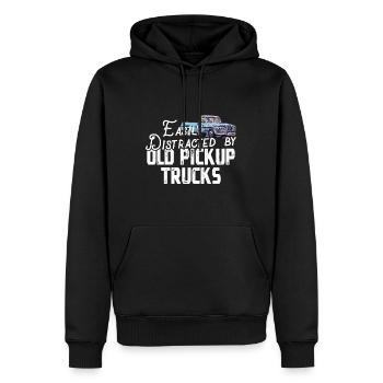 Facilement distrait par de vieilles camionnettes - Cute Truc - Sweat à capuche Premium bio Homme - noir - Devant - Nico (187cm)