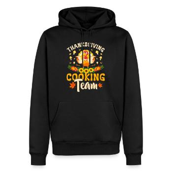 Lustiger Thanksgiving-Truthahn Thanksgiving-Kochtee - Männer Premium Bio Hoodie - Schwarz - Vorne - Nico (187cm)