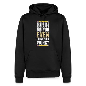 Drôle Professeur de Math Blague Hommes Femmes Fun Meilleur Math Qu - Sweat à capuche Premium bio Homme - noir - Devant - Nico (187cm)