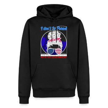 Elternhemd, ich bin nicht Co-Elternteil mit dem - Männer Premium Bio Hoodie - Schwarz - Vorne - Nico (187cm)
