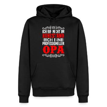 Ruhestand Opa Renteneintritt Pensionierung - Männer Premium Bio Hoodie - Schwarz - Vorne - Nico (187cm)