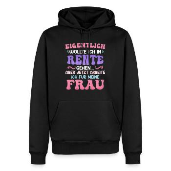 Ich wollte in Rente Männer Renteneintritt - Männer Premium Bio Hoodie - Schwarz - Vorne - Nico (187cm)