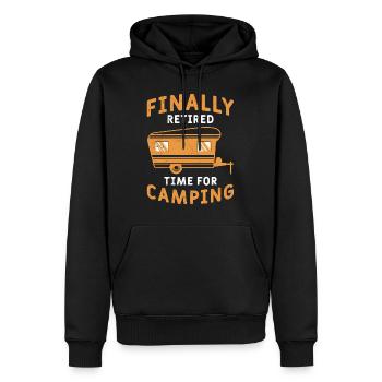 Rentner Wohnwagen Camping Renteneintritt - Männer Premium Bio Hoodie - Schwarz - Vorne - Nico (187cm)
