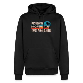 Pension 2023 I have finished Pensioner Pensioner - Men’s Premium Organic Hoodie - black - Front - Nico (187cm)