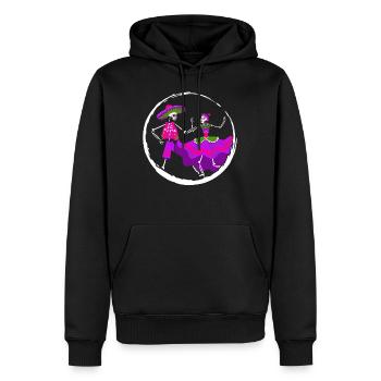 Chemise Dia de los Muertos, Ballet Folklorico Sugar - Sweat à capuche Premium bio Homme - noir - Devant - Nico (187cm)